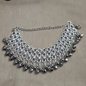 Boho thick mesh jingle bell ankle bracelet